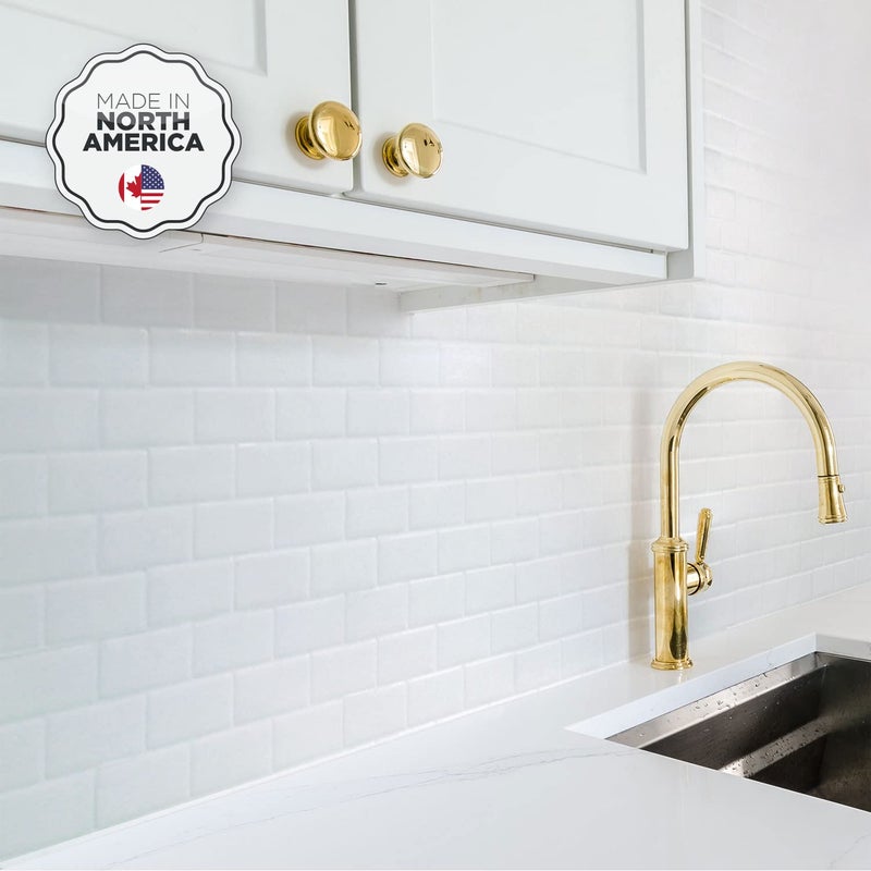 SMART TILES Peel and Stick Backsplash - 10 Sheets of 10.95"" x 9.70"" - 3D Adhesive Peel and Stick Tile Backsplash for Kitchen, Bathroom, Wall Tile, Subway White - Image 2